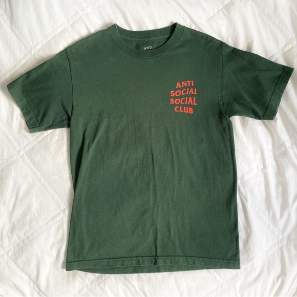 Anti Social Social Club tee in Forrest Green - Picture 2 of 3
